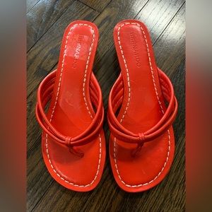 Bernardo Orange Leather Sandal